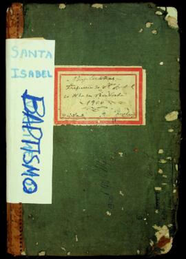 Livro de registos de batismos da freguesia de Santa Isabel - Ilha da Boa Vista (1900)