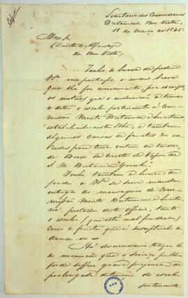 Cópia da carta da Secretaria dos Comissários Britânicos ao Diretor da Alfândega da Boa Vista, Fél...