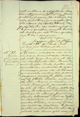 Livro de registo de batismos da freguesia de São João Baptista - ilha Brava