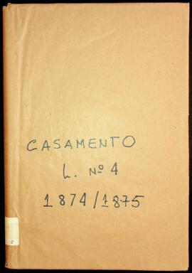 Livro de registo de casamentos da freguesia de São João Baptista - ilha Brava - 1874